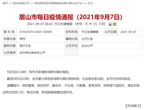 眉山连续573天0新增,四川无新增确诊病例