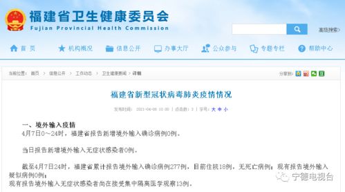 每日通报 福建0新增