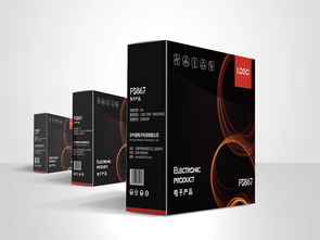 高端炫酷家用电器厨房用品配件包装盒展开图设计模板下载